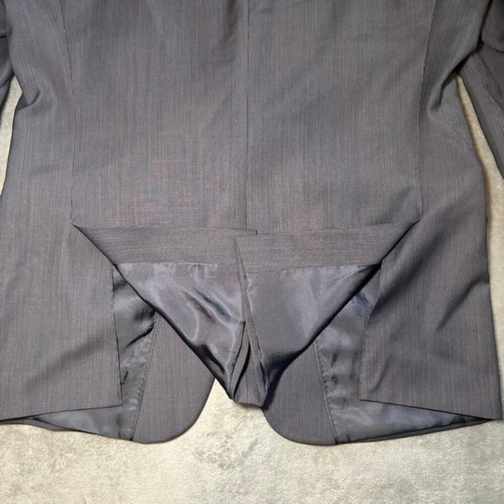 Calvin Klein 100% Wool Blazer Size 42R Gray Extreme Slim Fit 2 Button Sport Coat - Picture 5 of 15